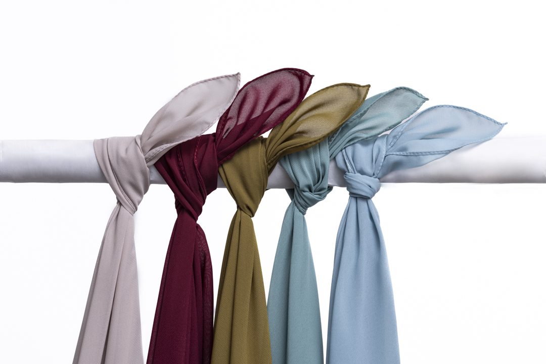 5 Piece Plain Headscarf Set