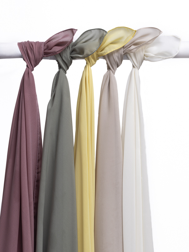 5 Piece Plain Headscarf Set