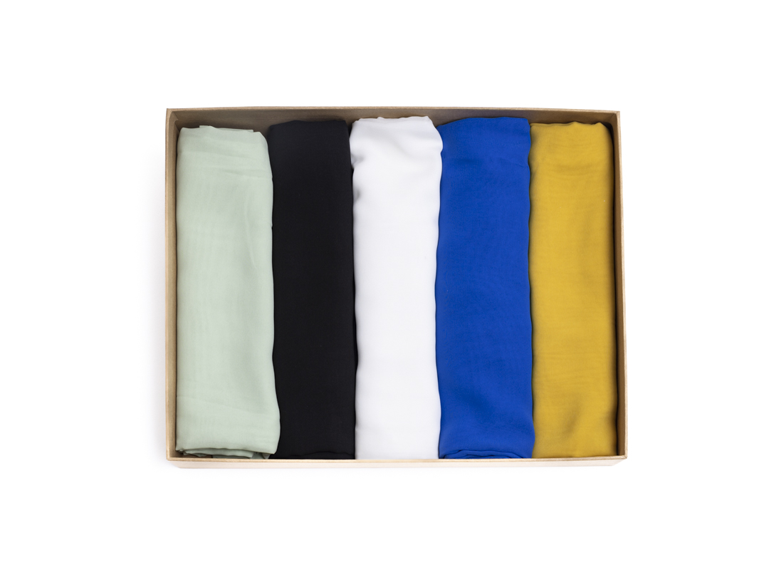 #5 Piece Plain Headscarf Set