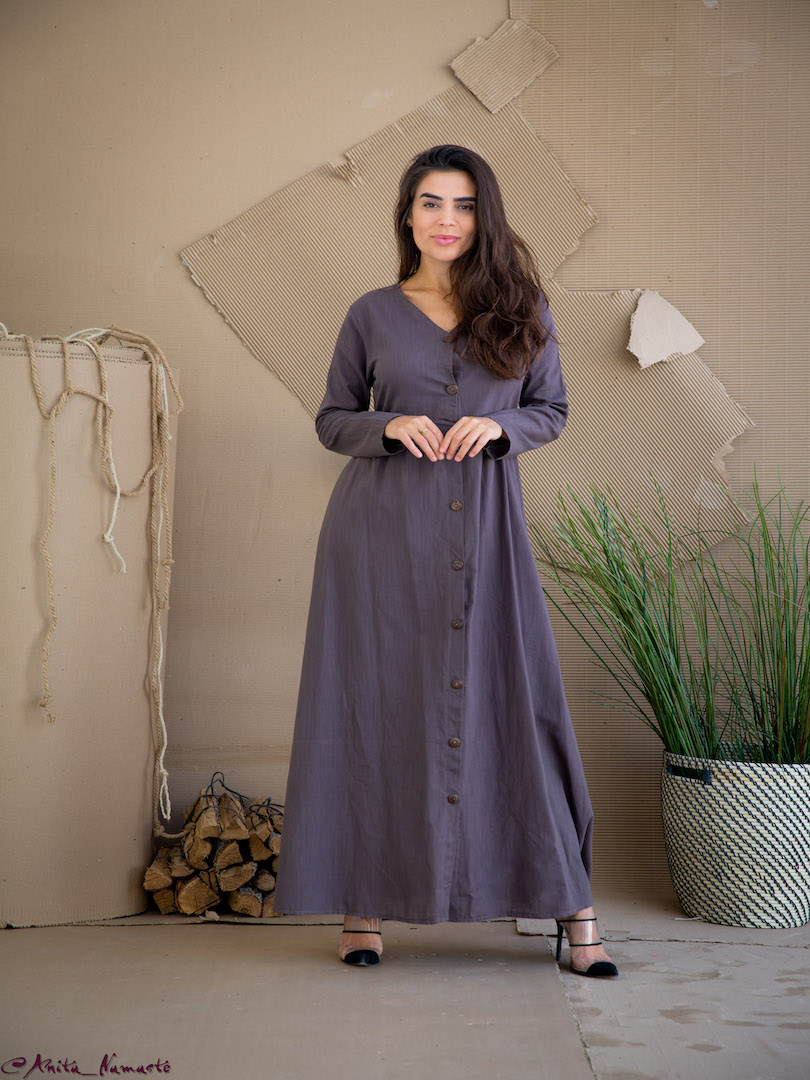 #Gathered Waist Maxi Dress