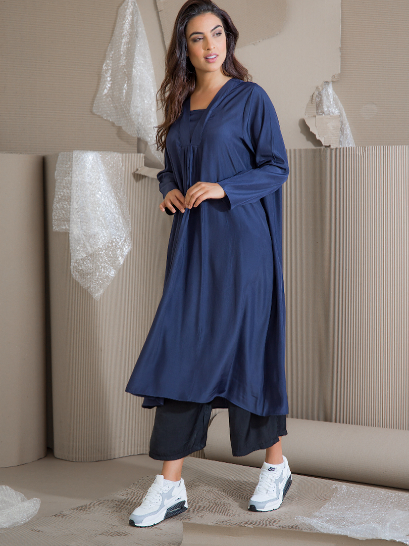 Two-Piece Long Tunic Top Set