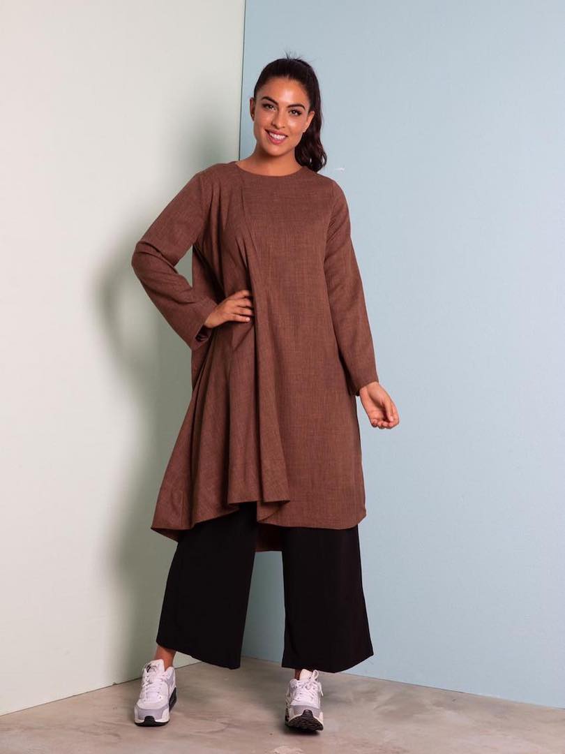 Loose Asymmetric Top and Trouser Set