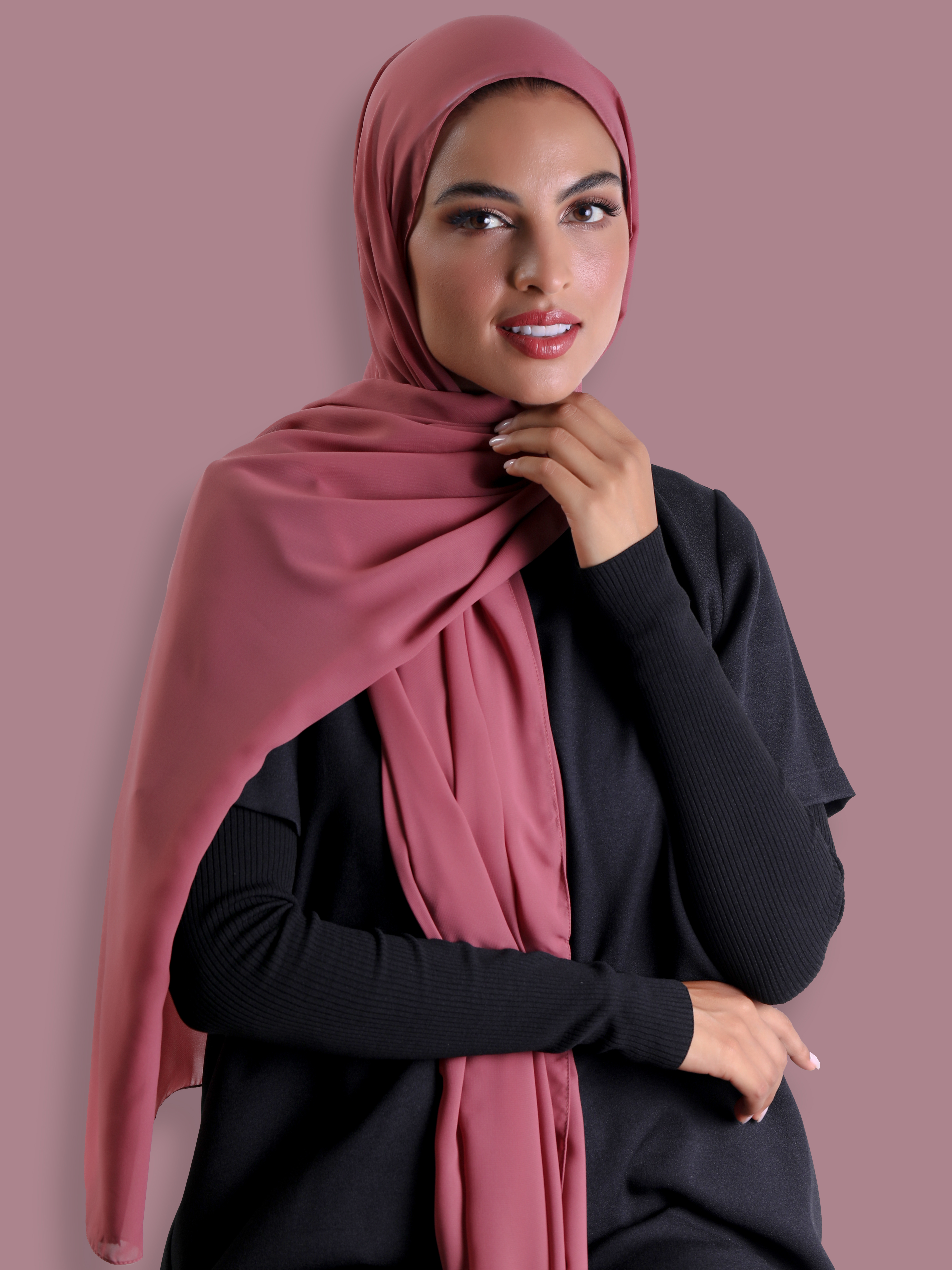 #Travel Headscarf - Dark Pink