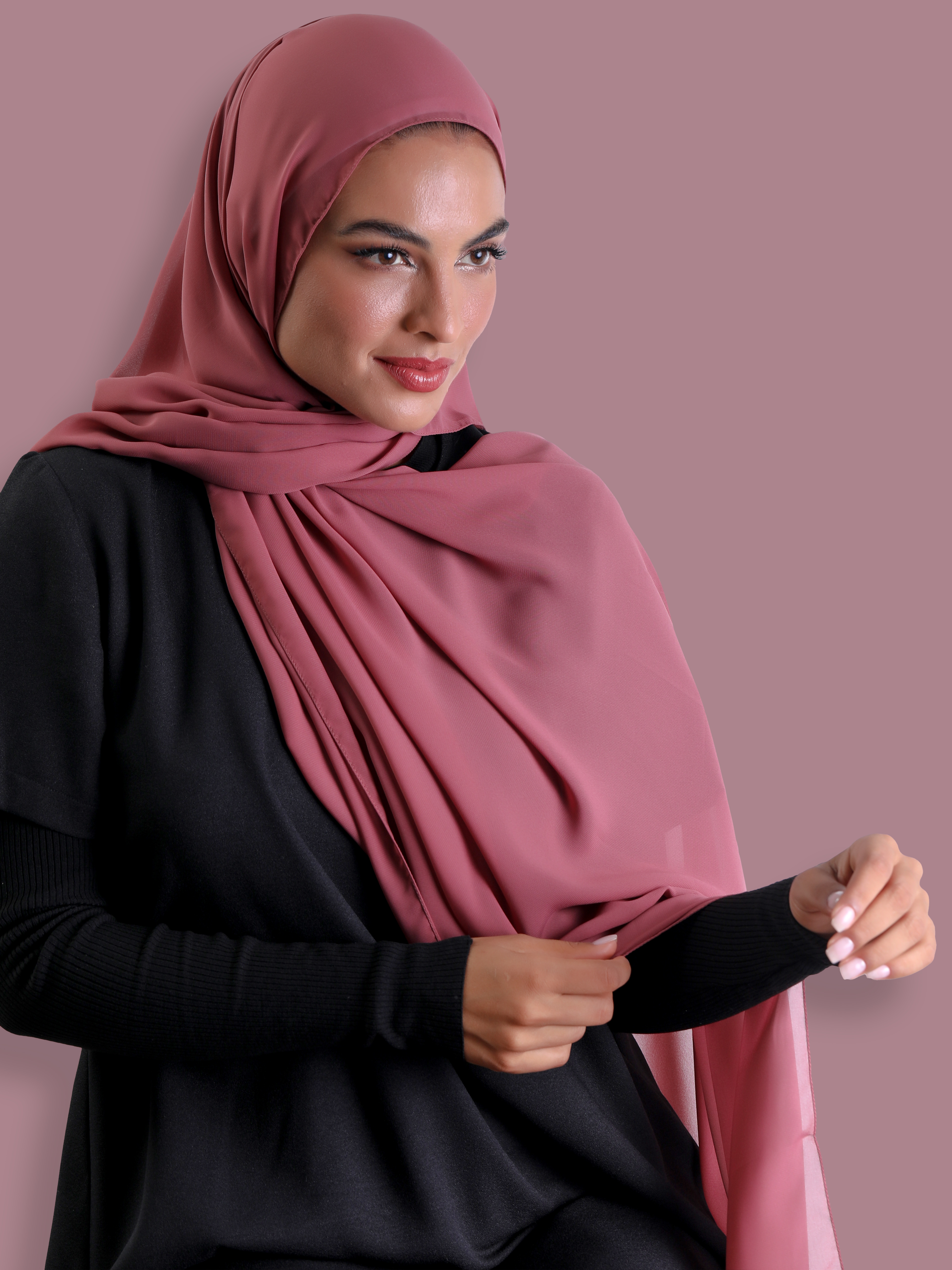 Travel Headscarf - Dark Pink