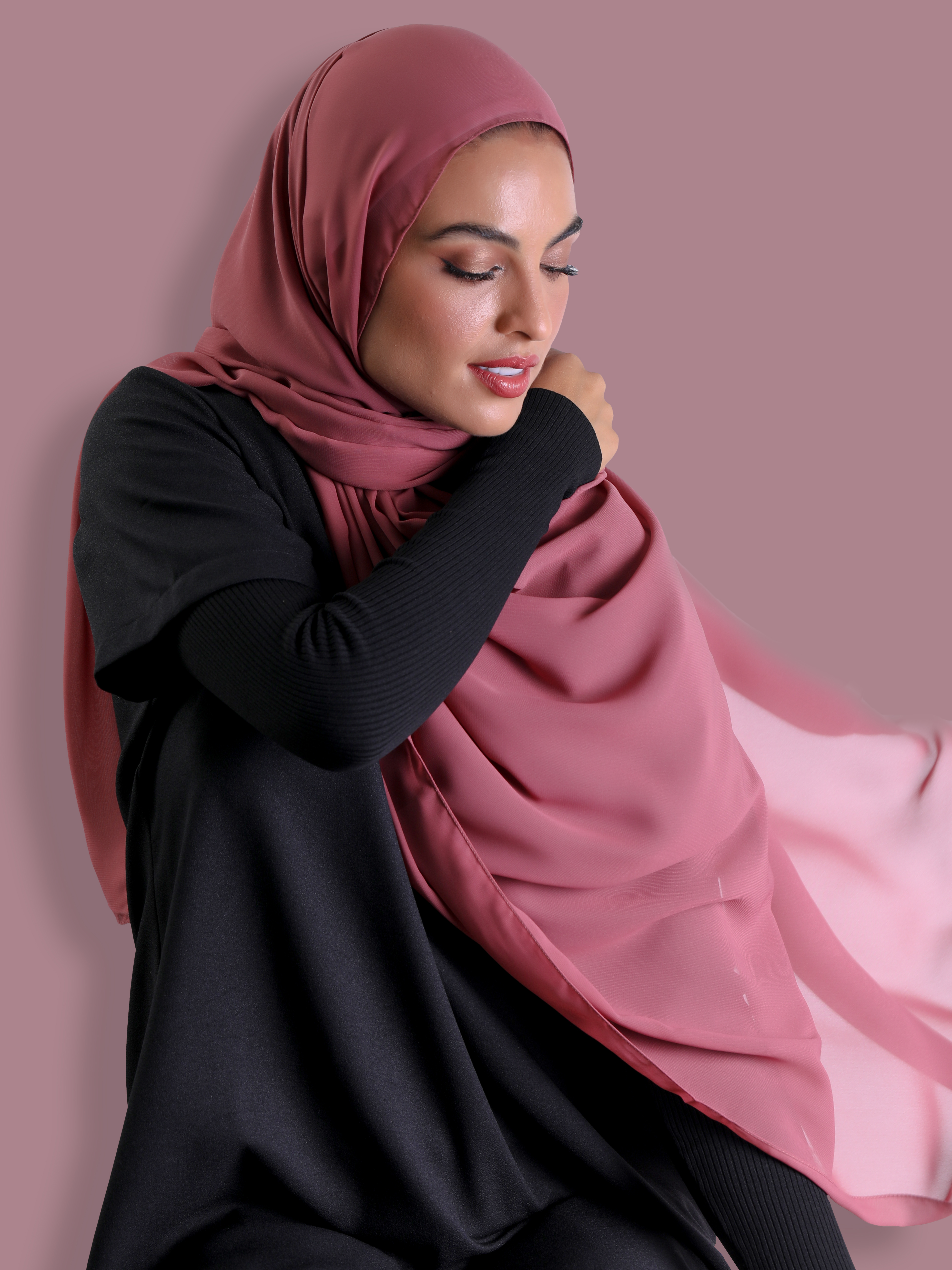 Travel Headscarf - Dark Pink