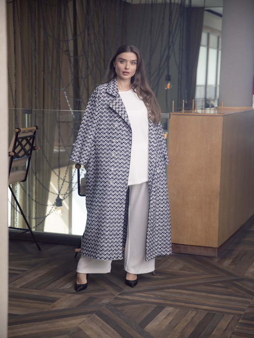 Double Breasted Wool Coat Set