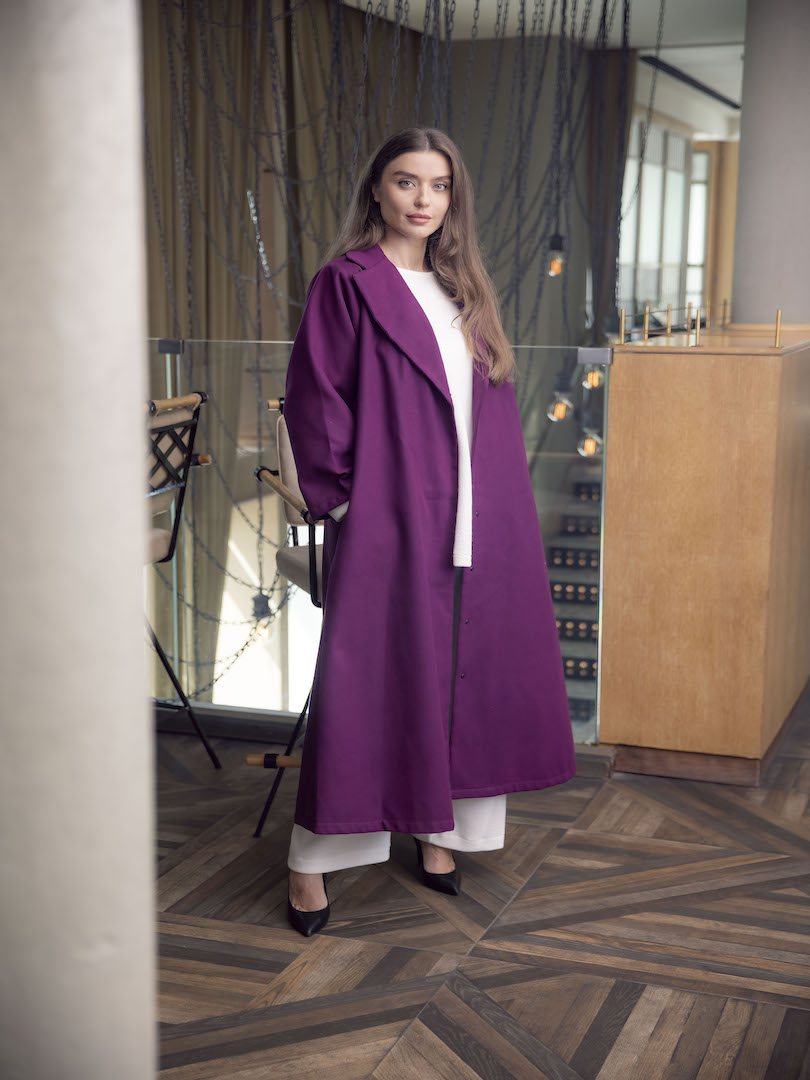 Fall Winter Plain Wool Coat Set