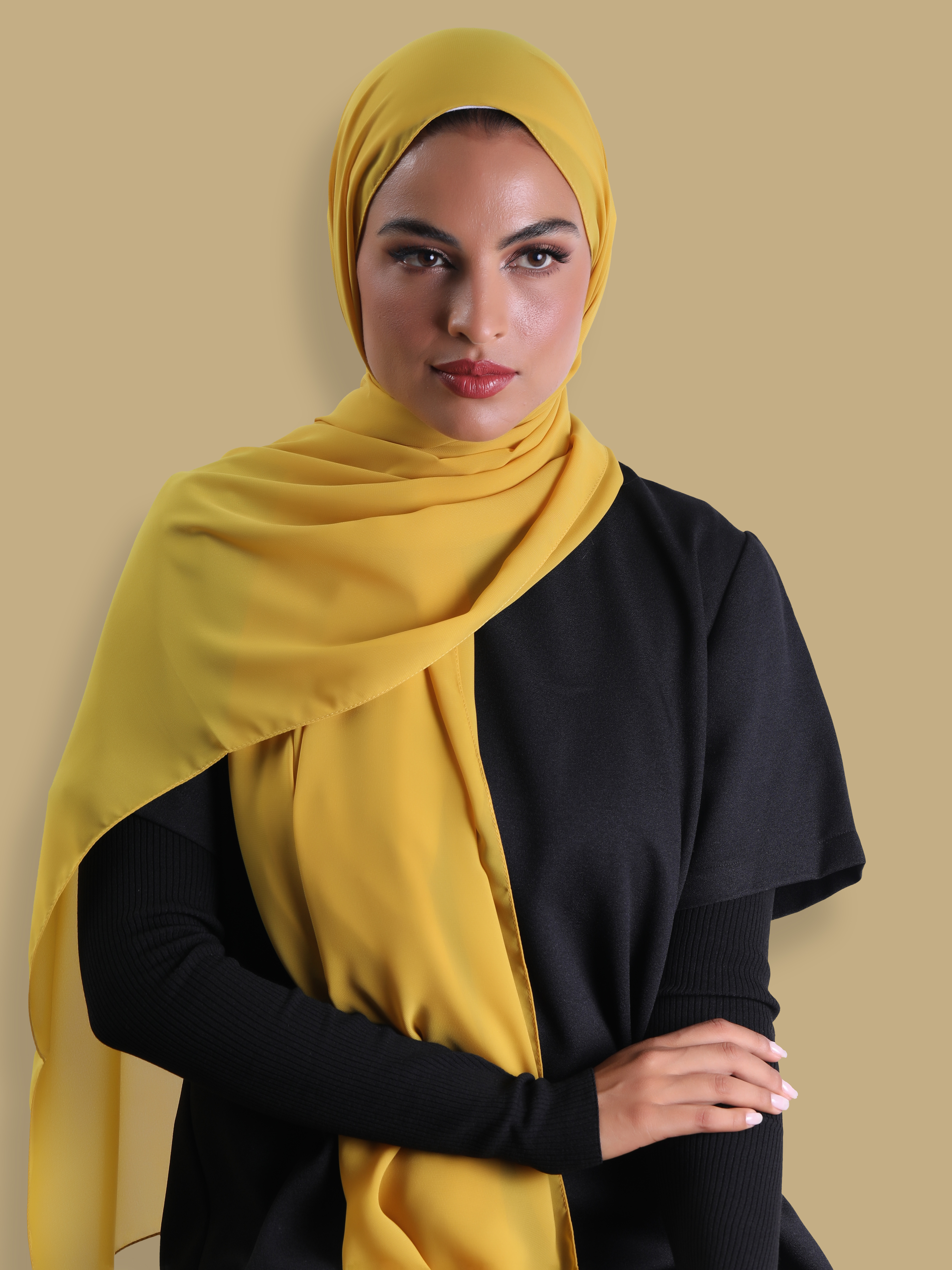 #Travel Headscarf - Dark Honey