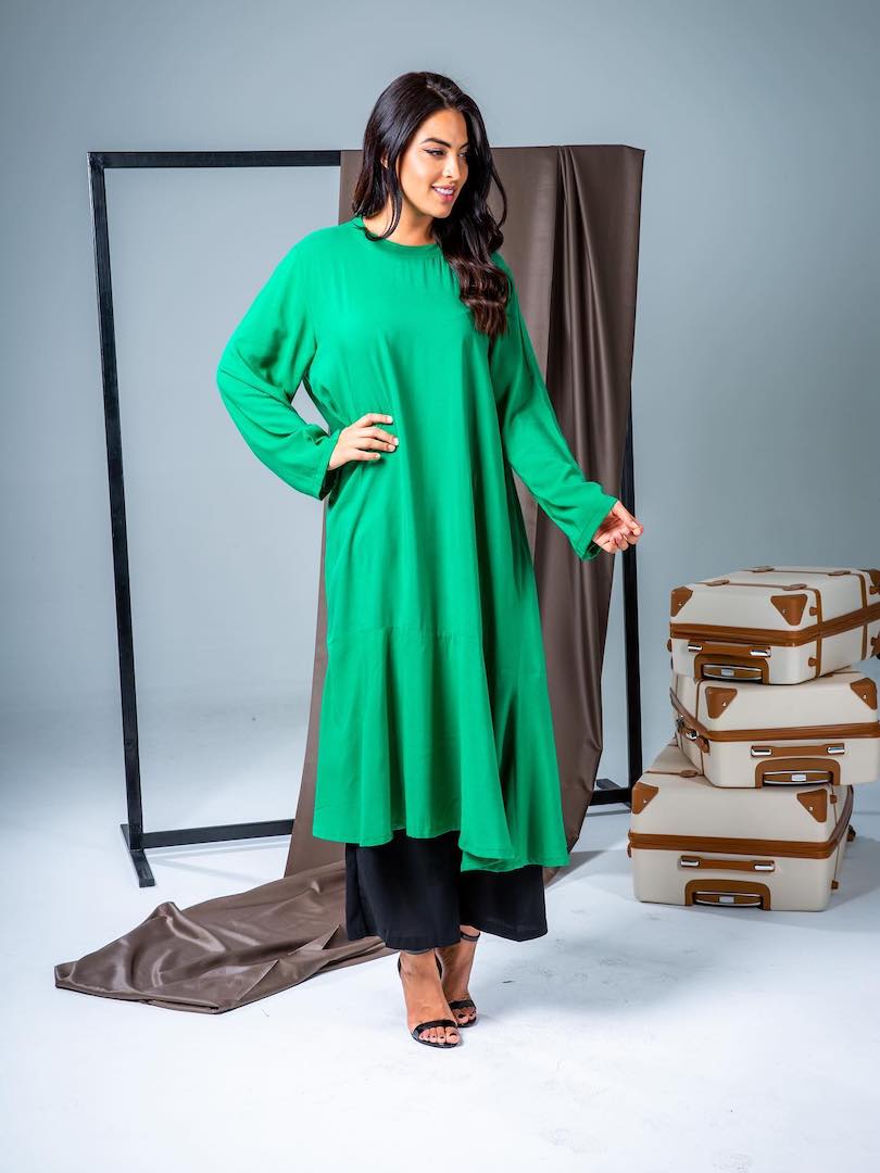 Side Button Swing Tunic Top & Trouser Set