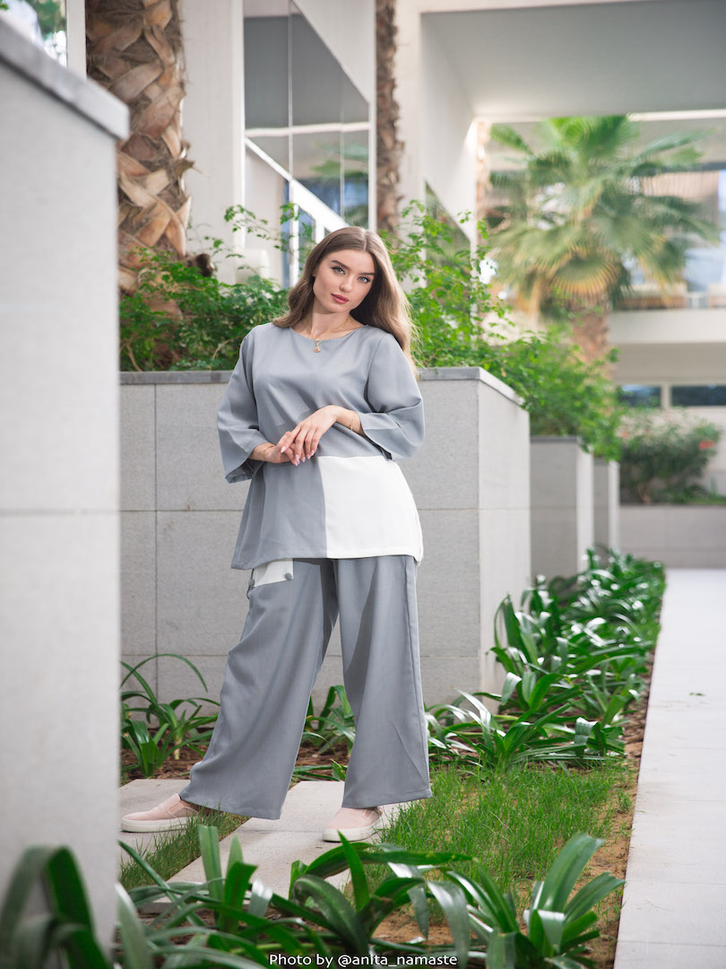 Side Buttoned Top and Trouser Set