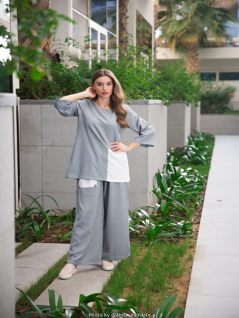 Side Buttoned Top and Trouser Set