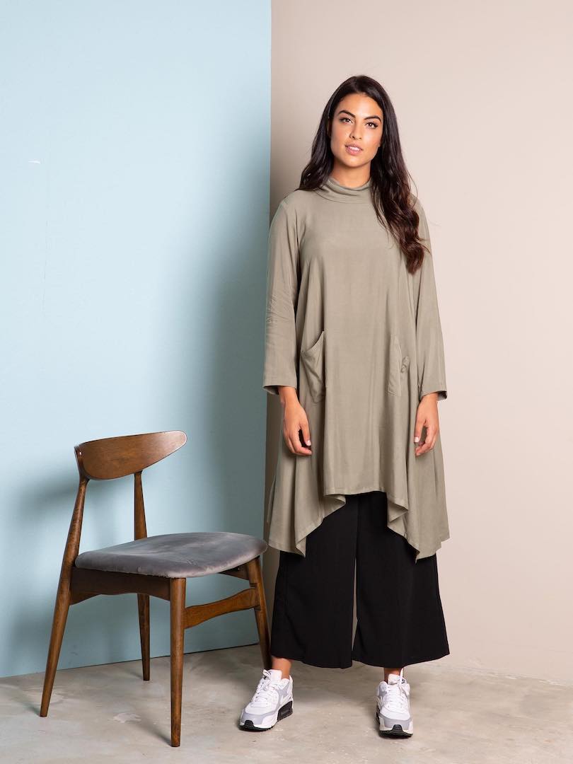 Asymmetric Tunic Top Casual Set