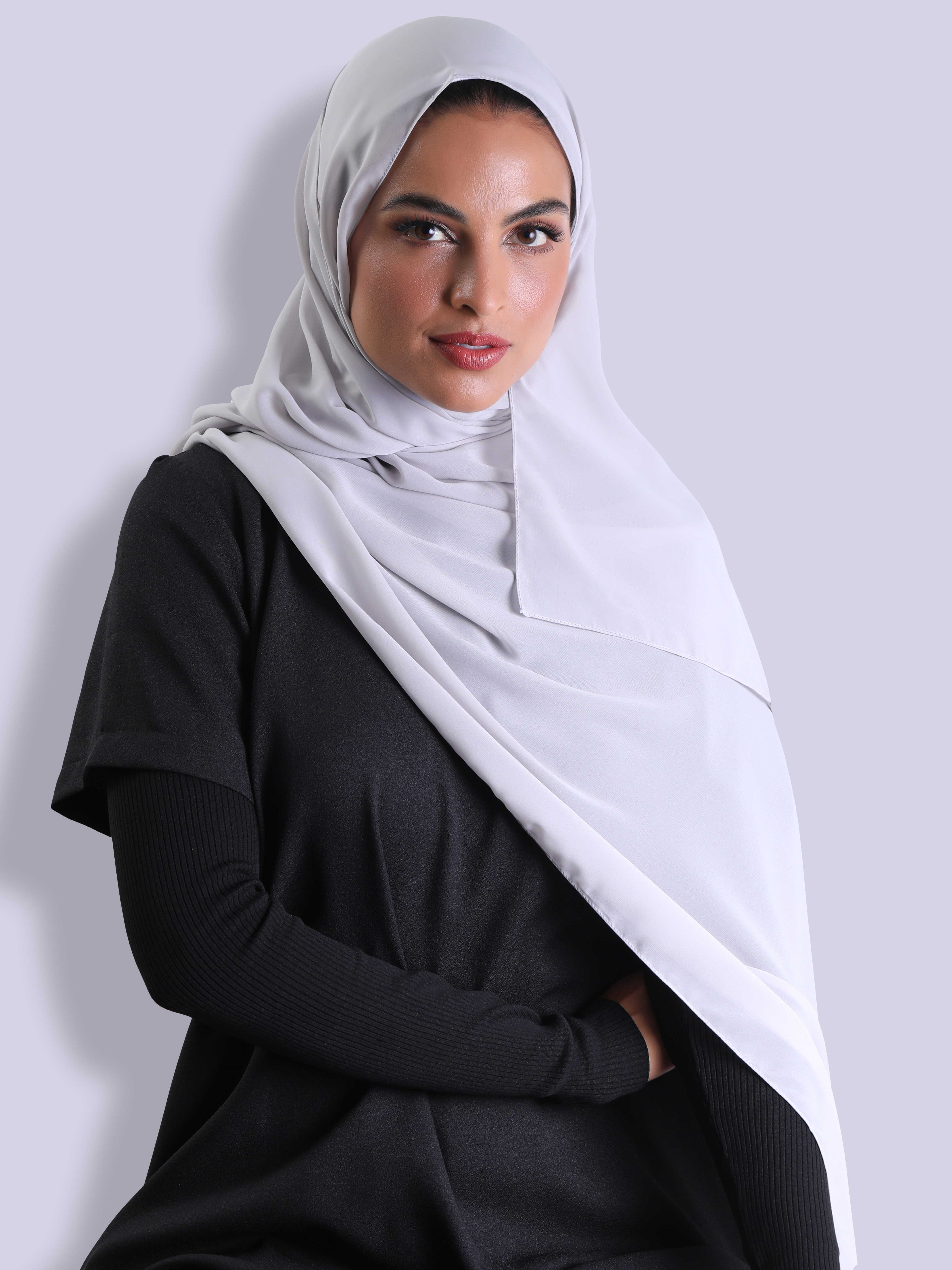 Travel Headscarf - Light Grey