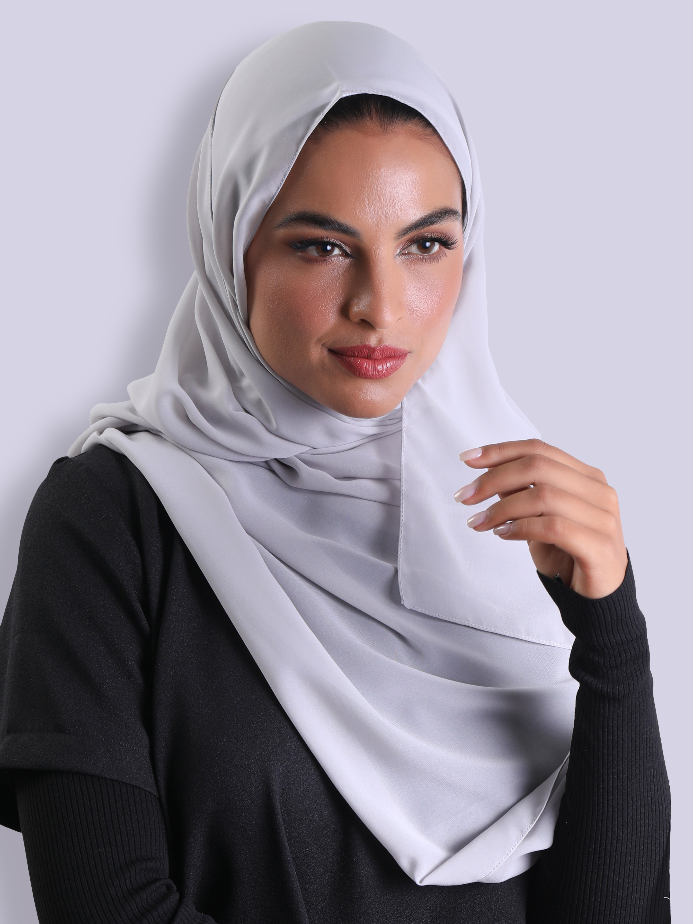 Travel Headscarf - Light Grey