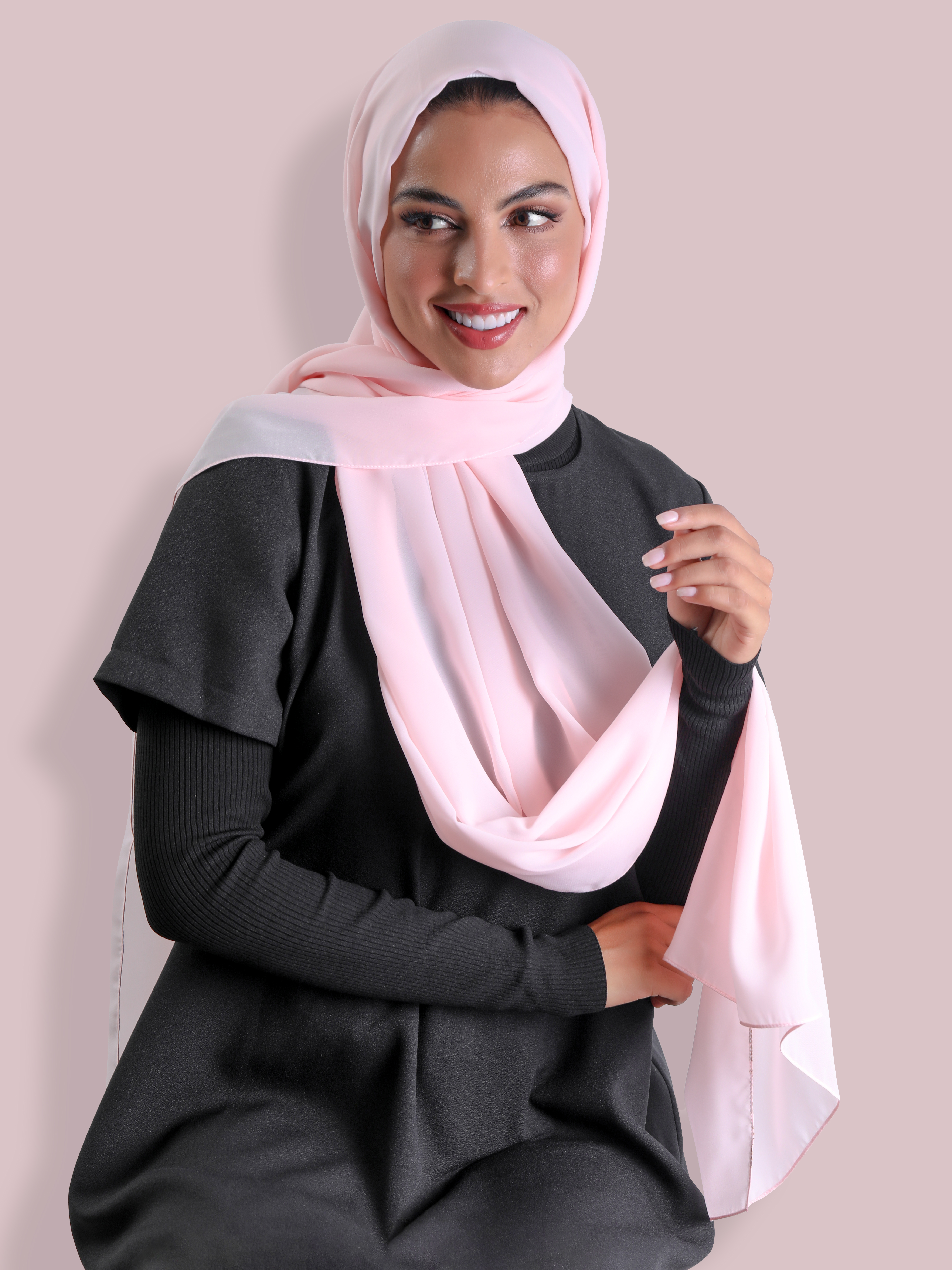 Travel Headscarf - Light Pink