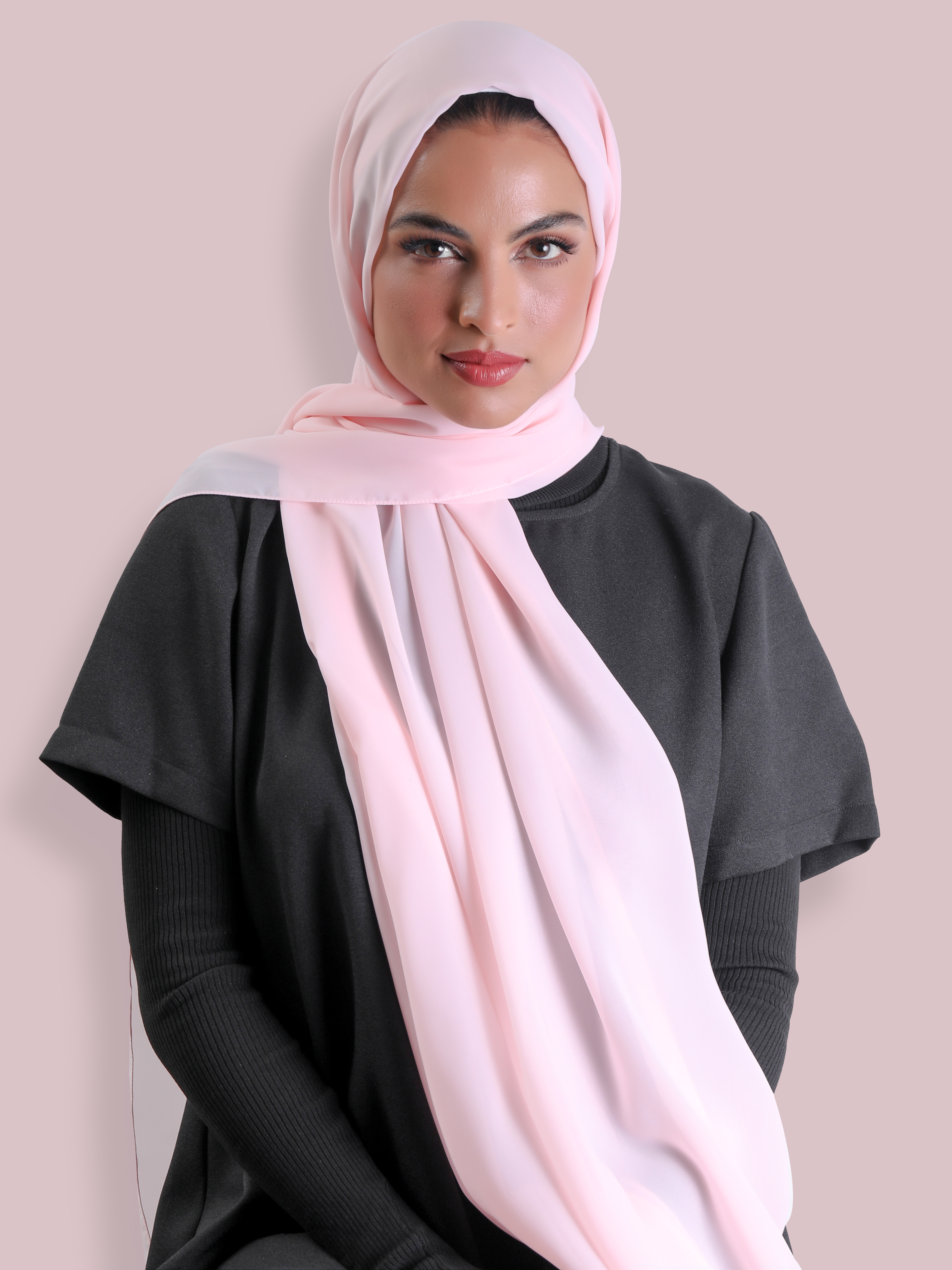 Travel Headscarf - Light Pink