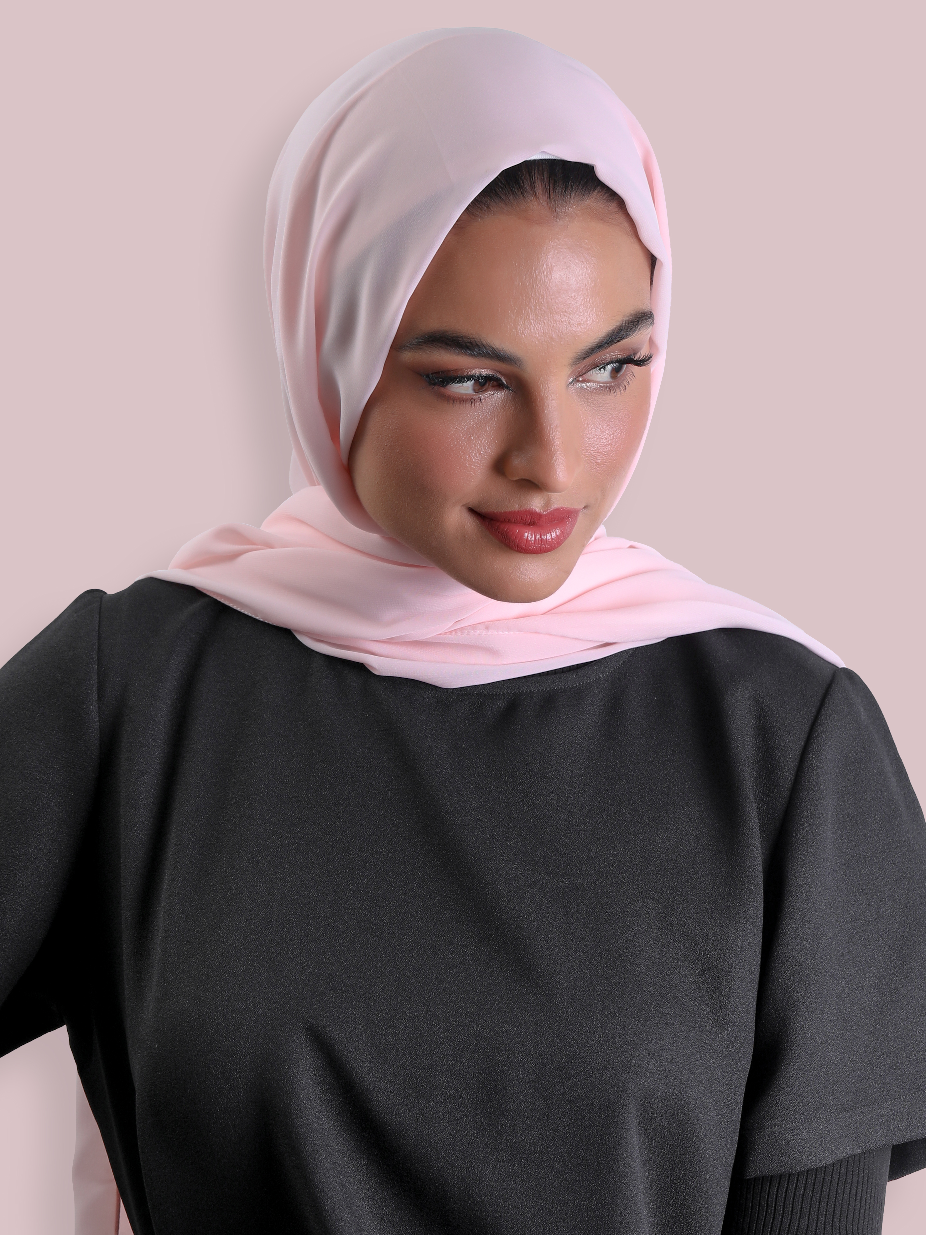 Travel Headscarf - Light Pink