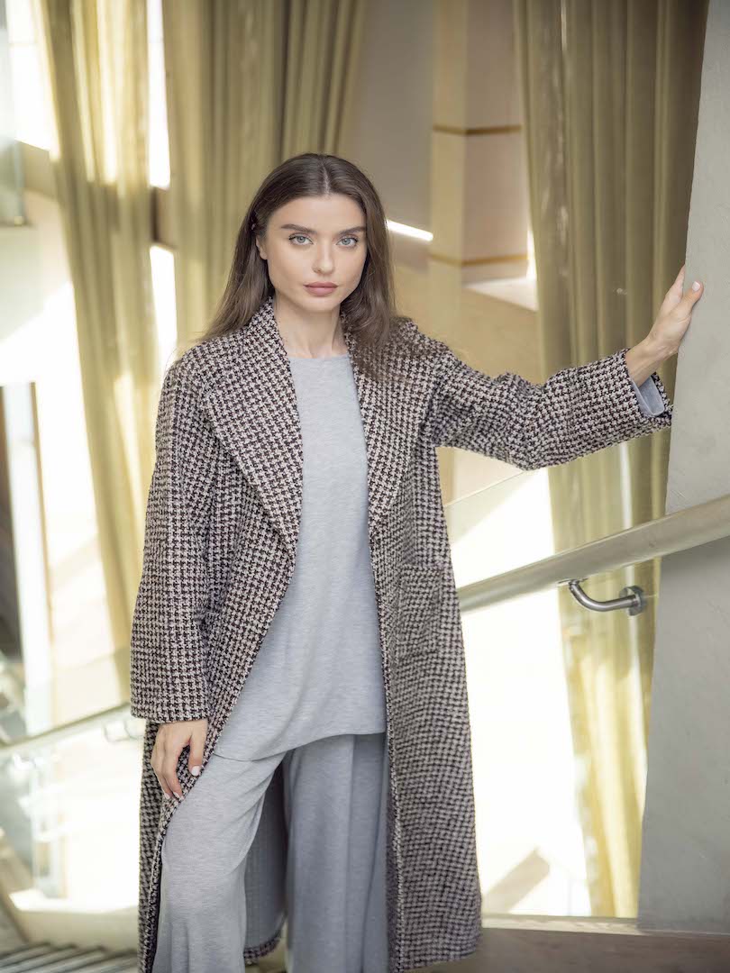 Double Pocket Wool Coat Set