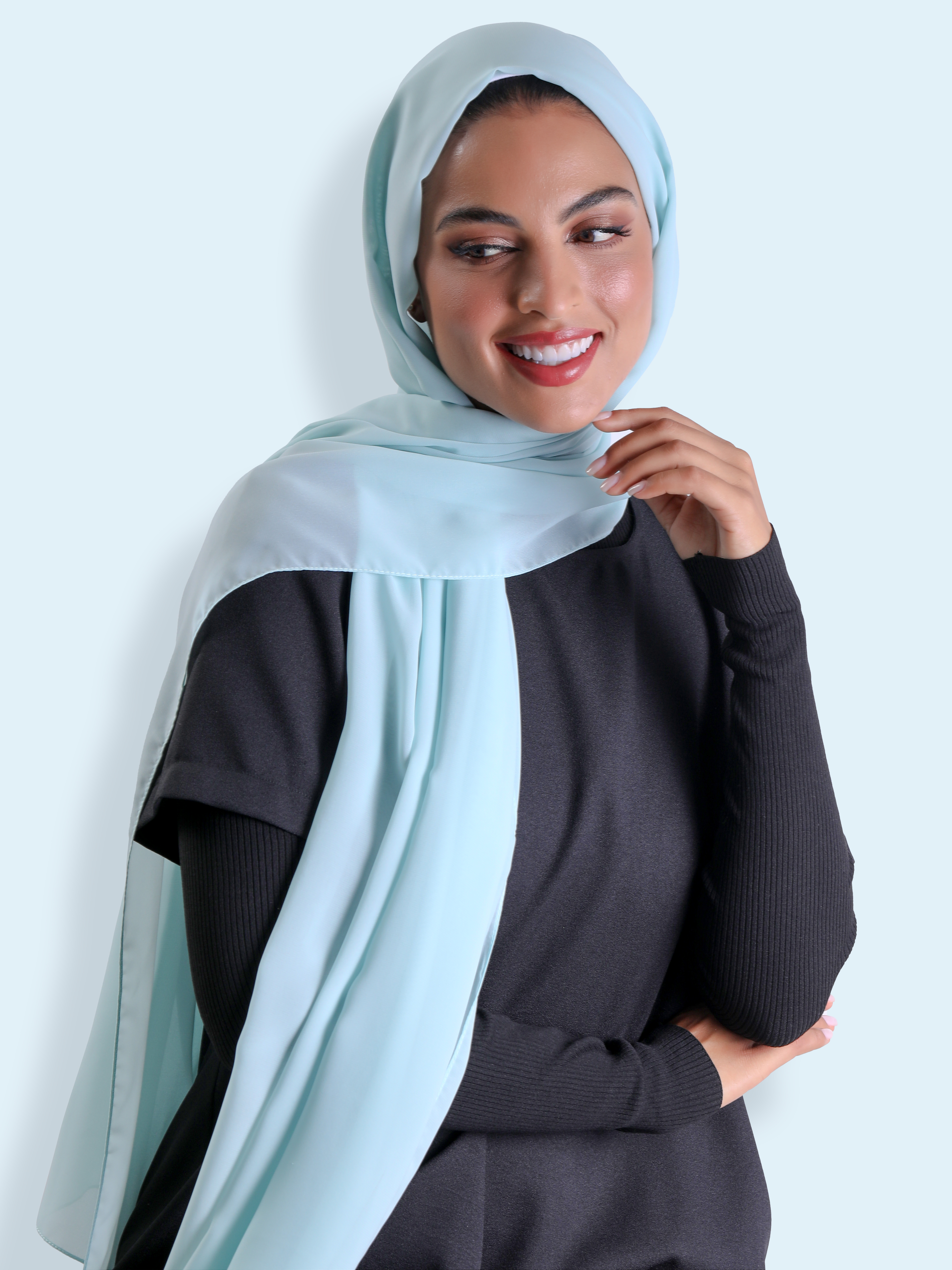 Travel Headscarf - Light Blue