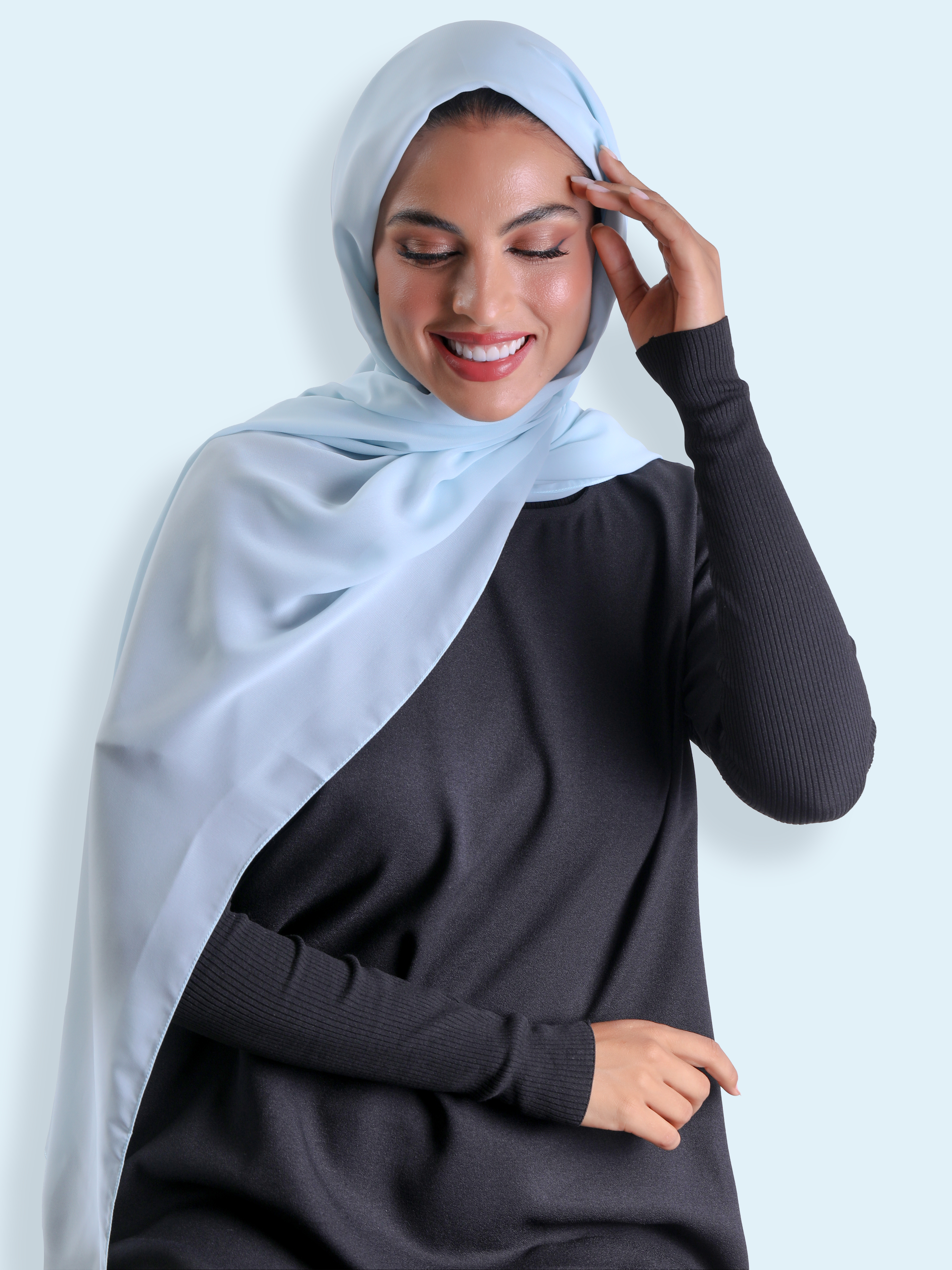 Travel Headscarf - Light Blue