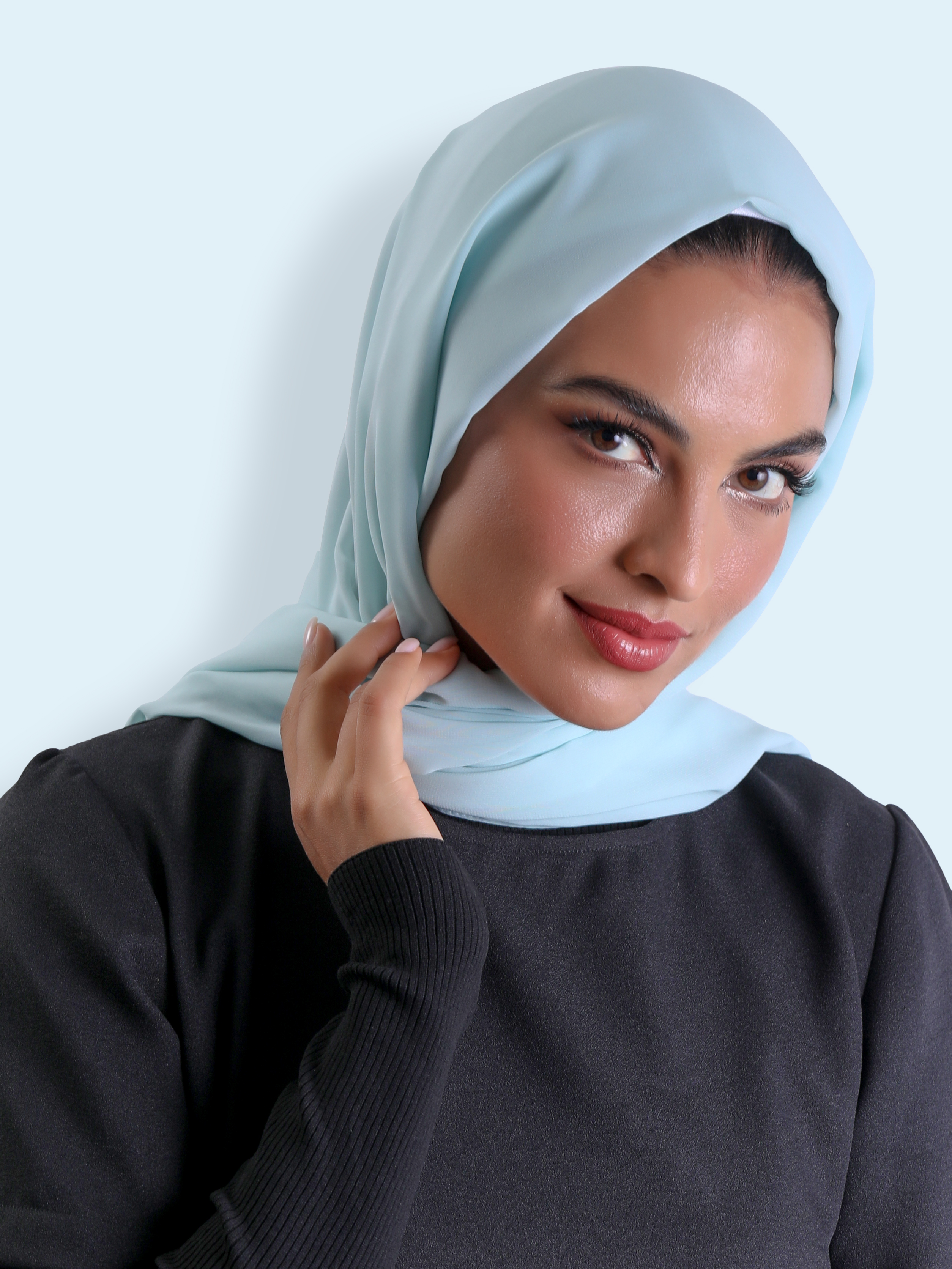 Travel Headscarf - Light Blue