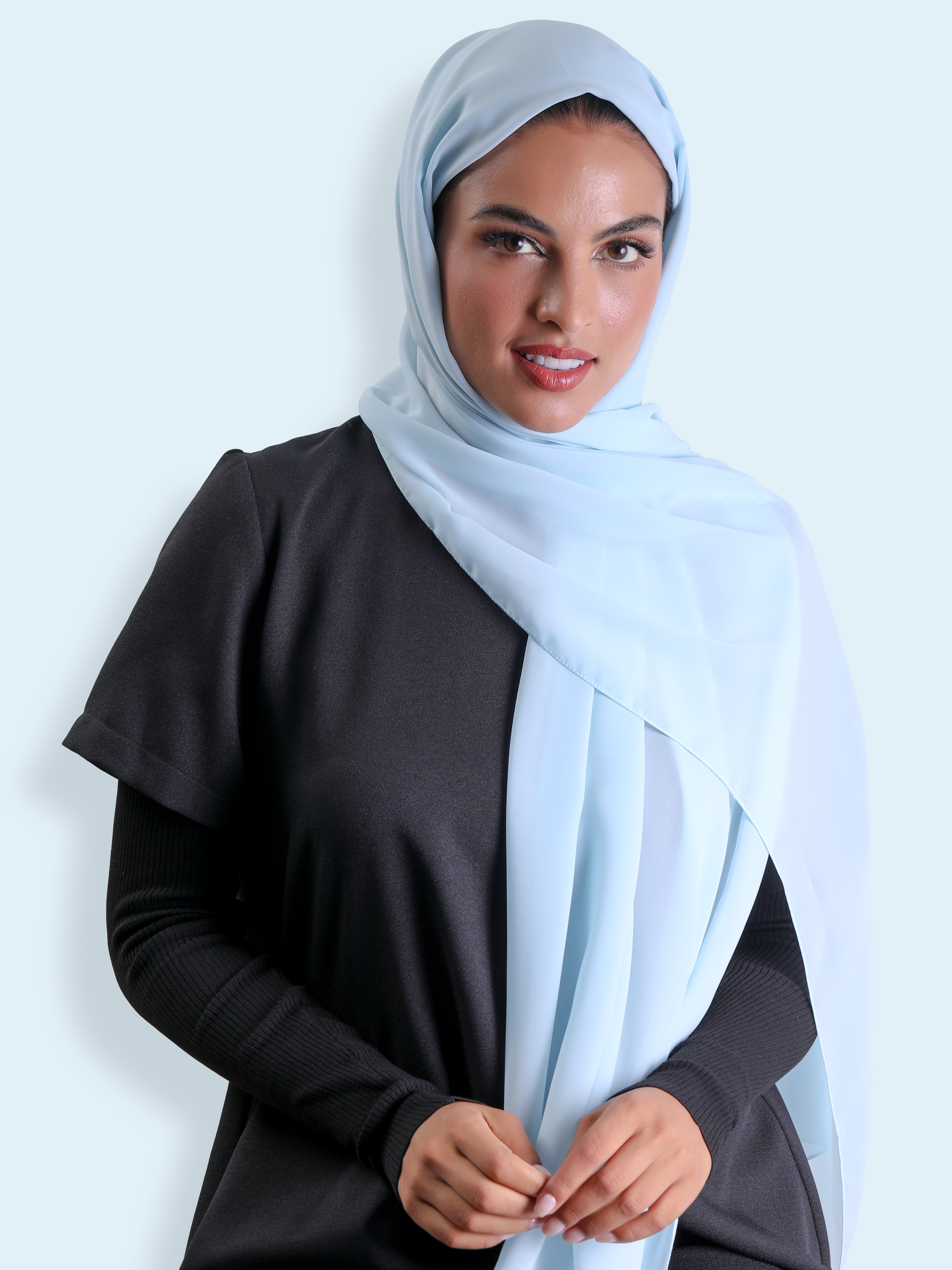 Travel Headscarf - Light Blue