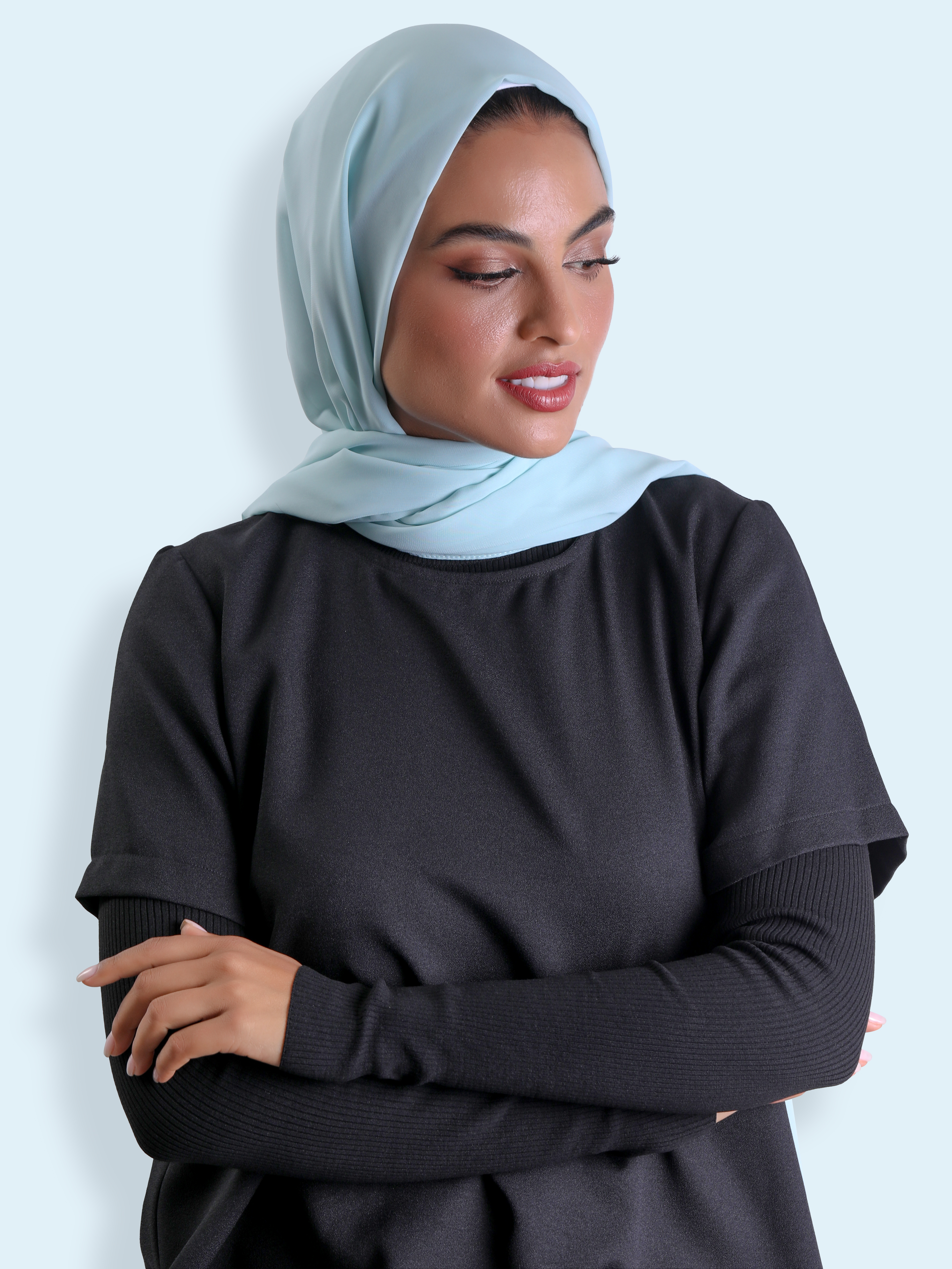 Travel Headscarf - Light Blue