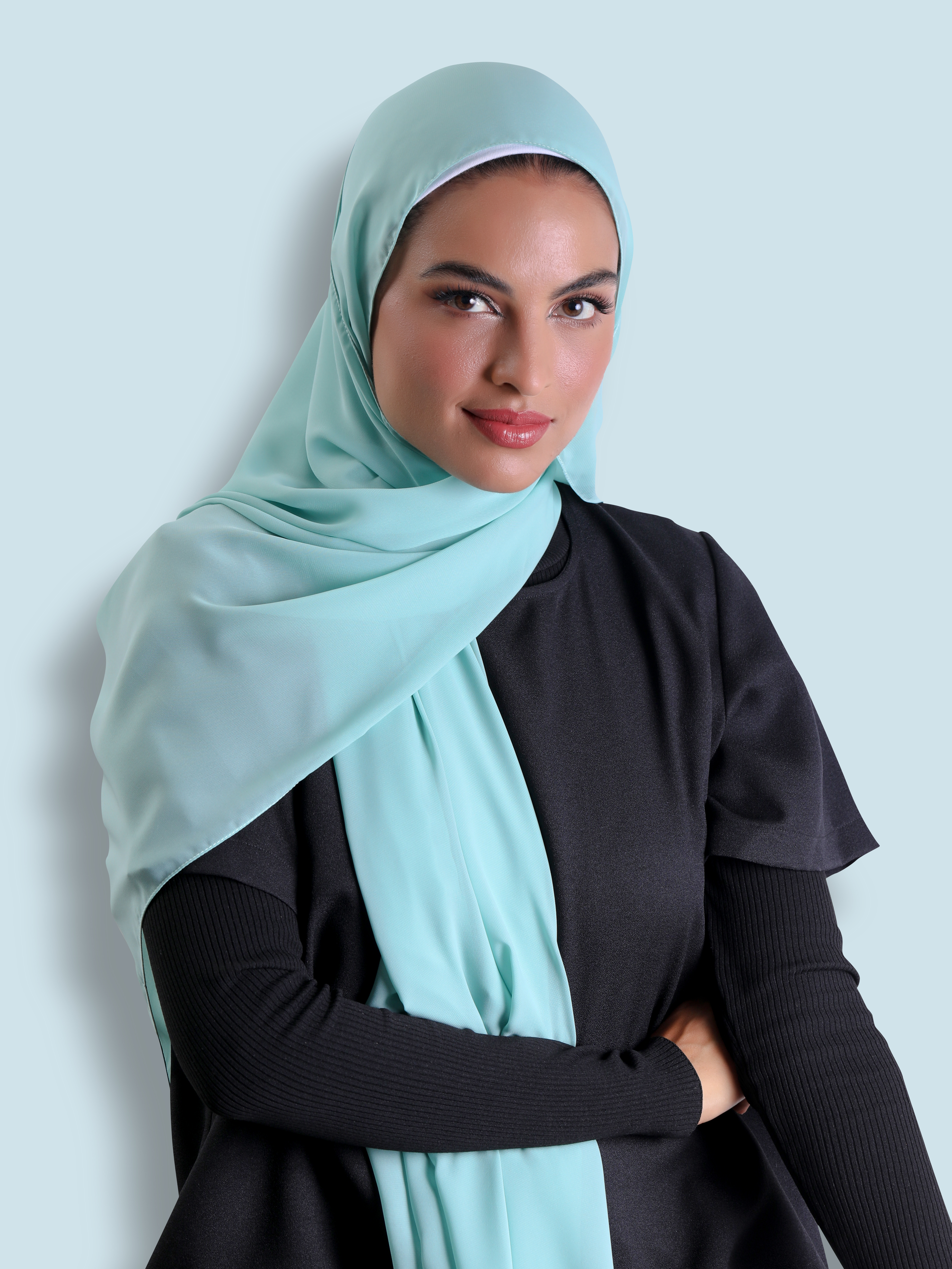 Travel Headscarf - Powder Blue