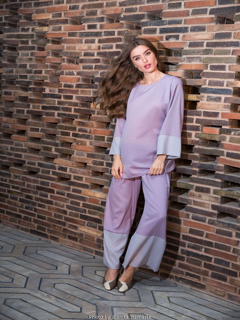 Two Tone Top and Trouser Set