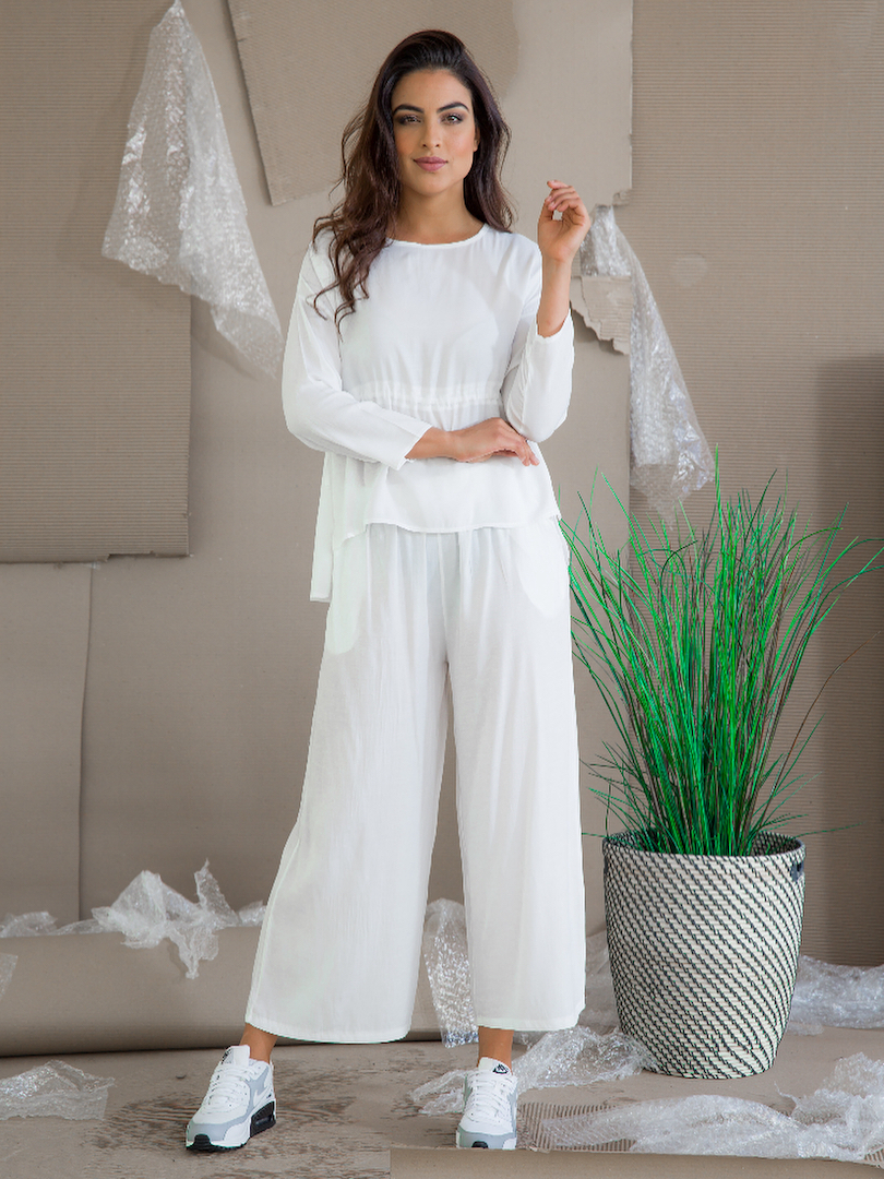 Tie-Waist Top & Trouser Set