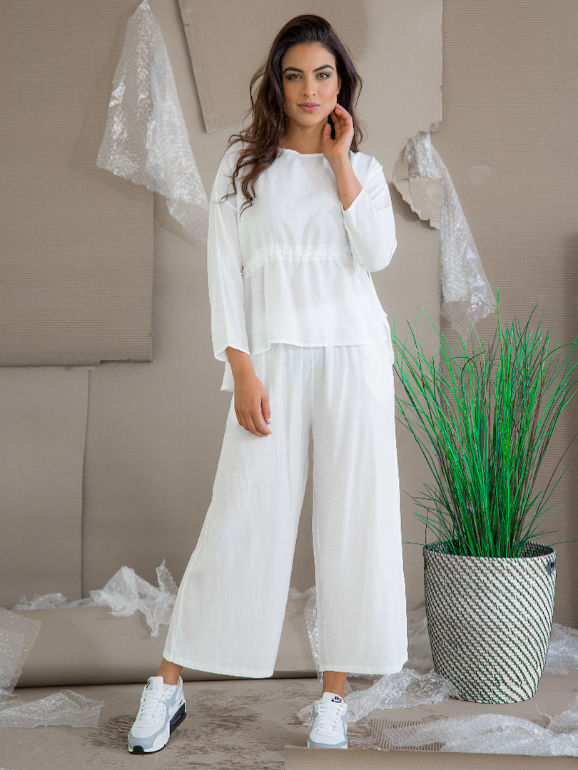 Tie-Waist Top & Trouser Set