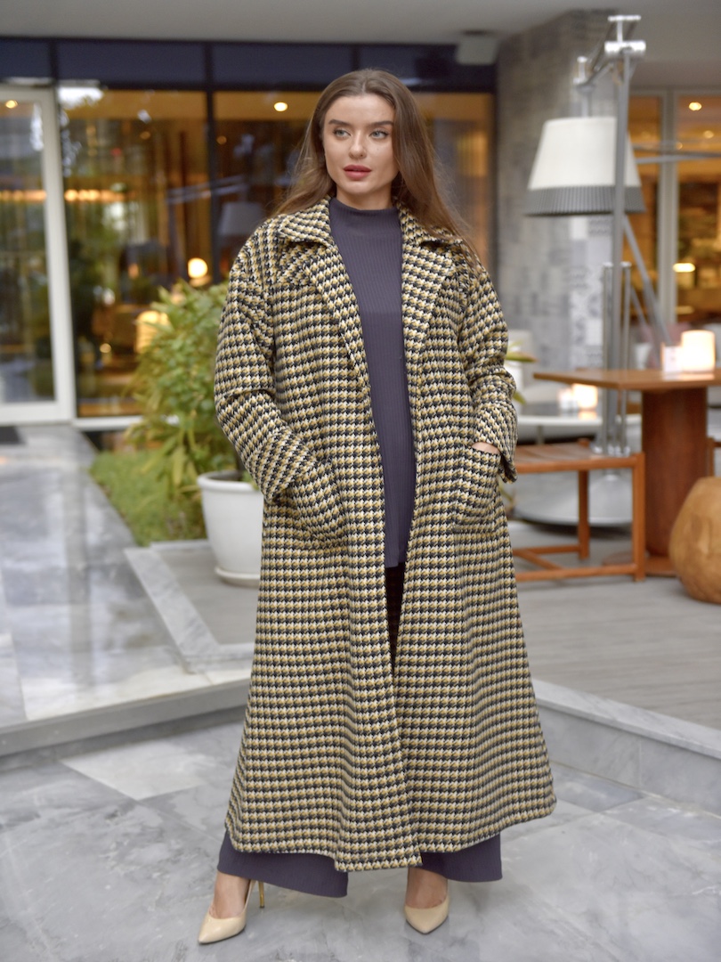 #Full Length Double Pocket Coat Set